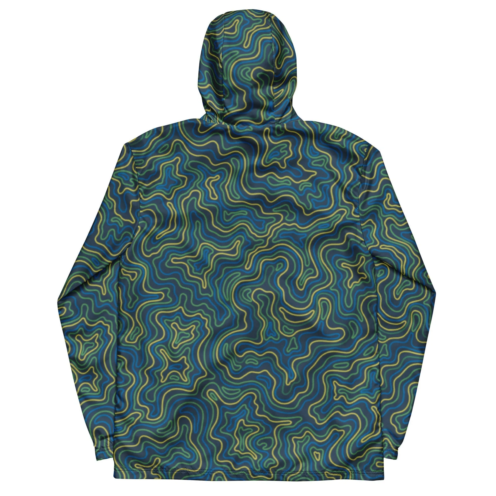 Mens Tropical Electric Coral Windbreaker