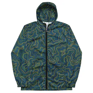 Mens Tropical Electric Coral Windbreaker