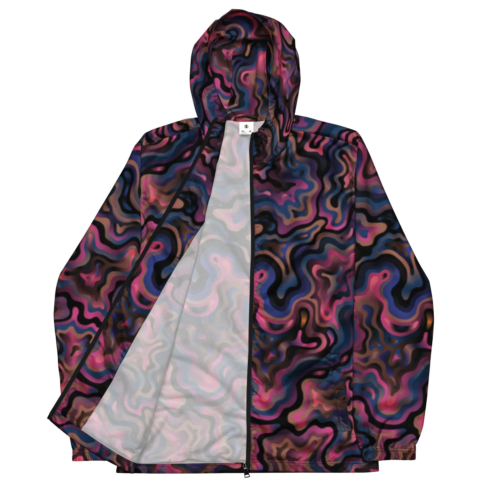 Mens Tropical Florescent Windbreaker