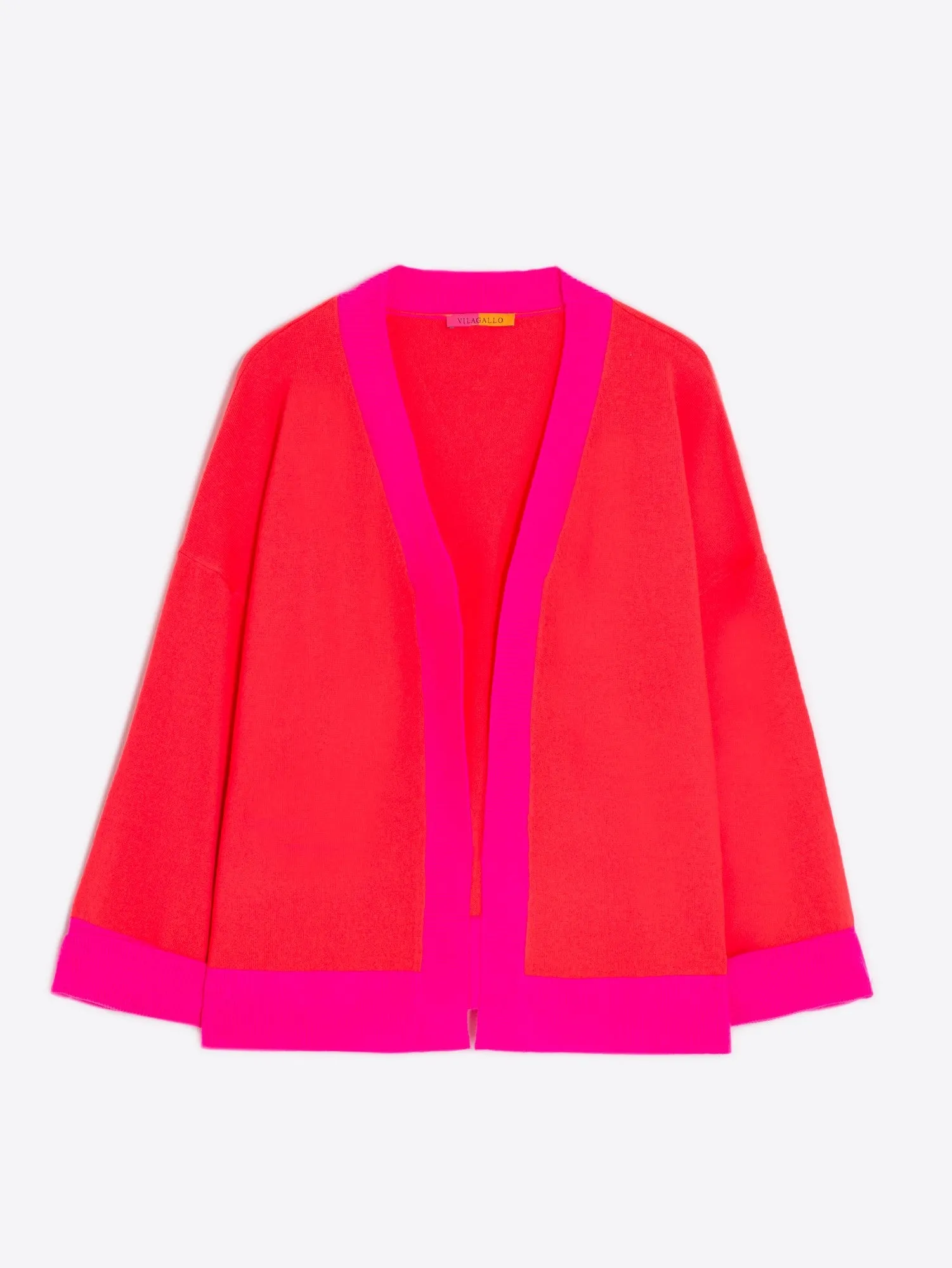 Merino Cardigan - Pink/Red