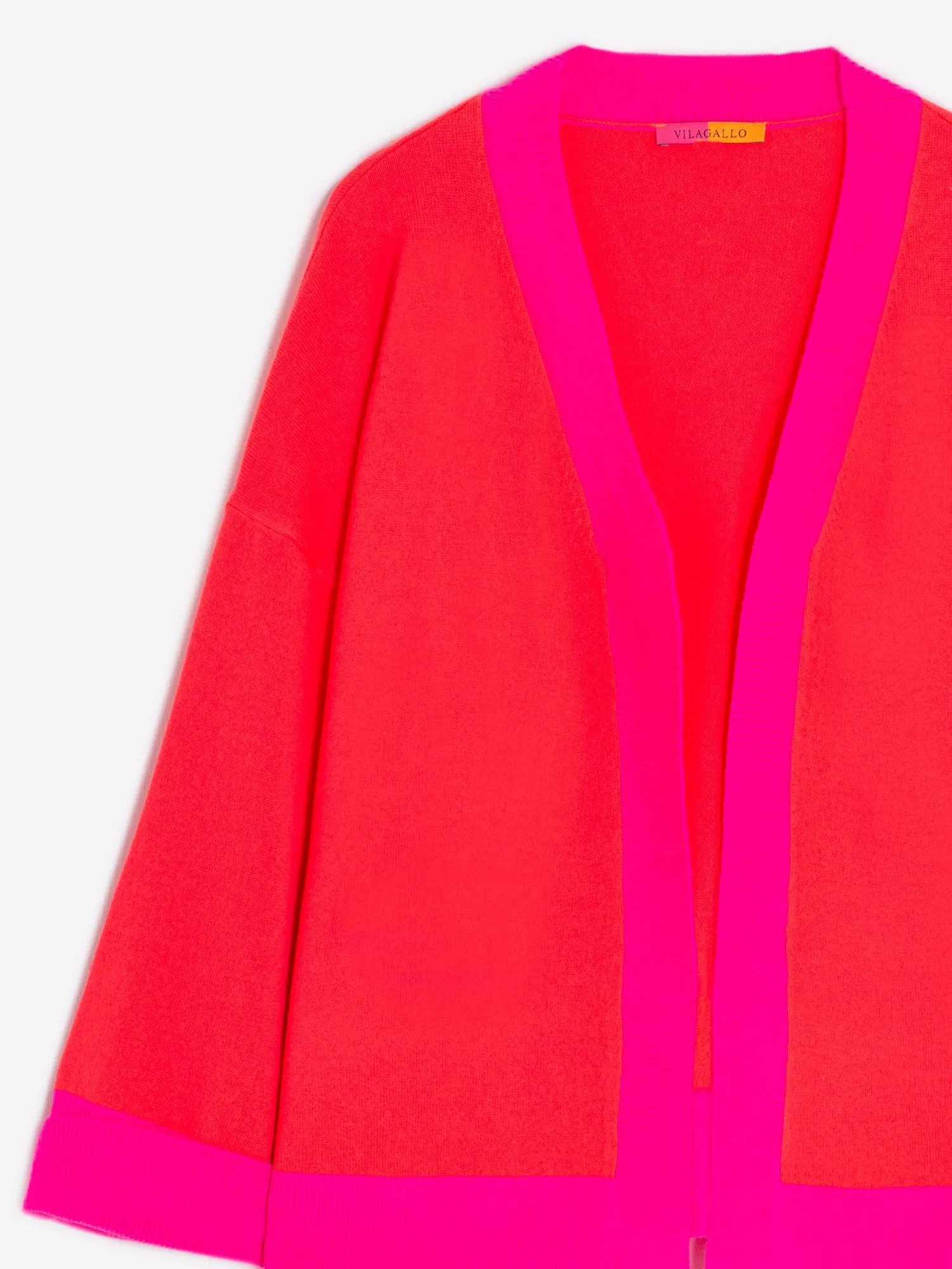 Merino Cardigan - Pink/Red