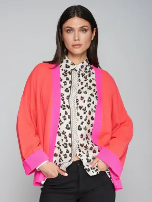 Merino Cardigan - Pink/Red