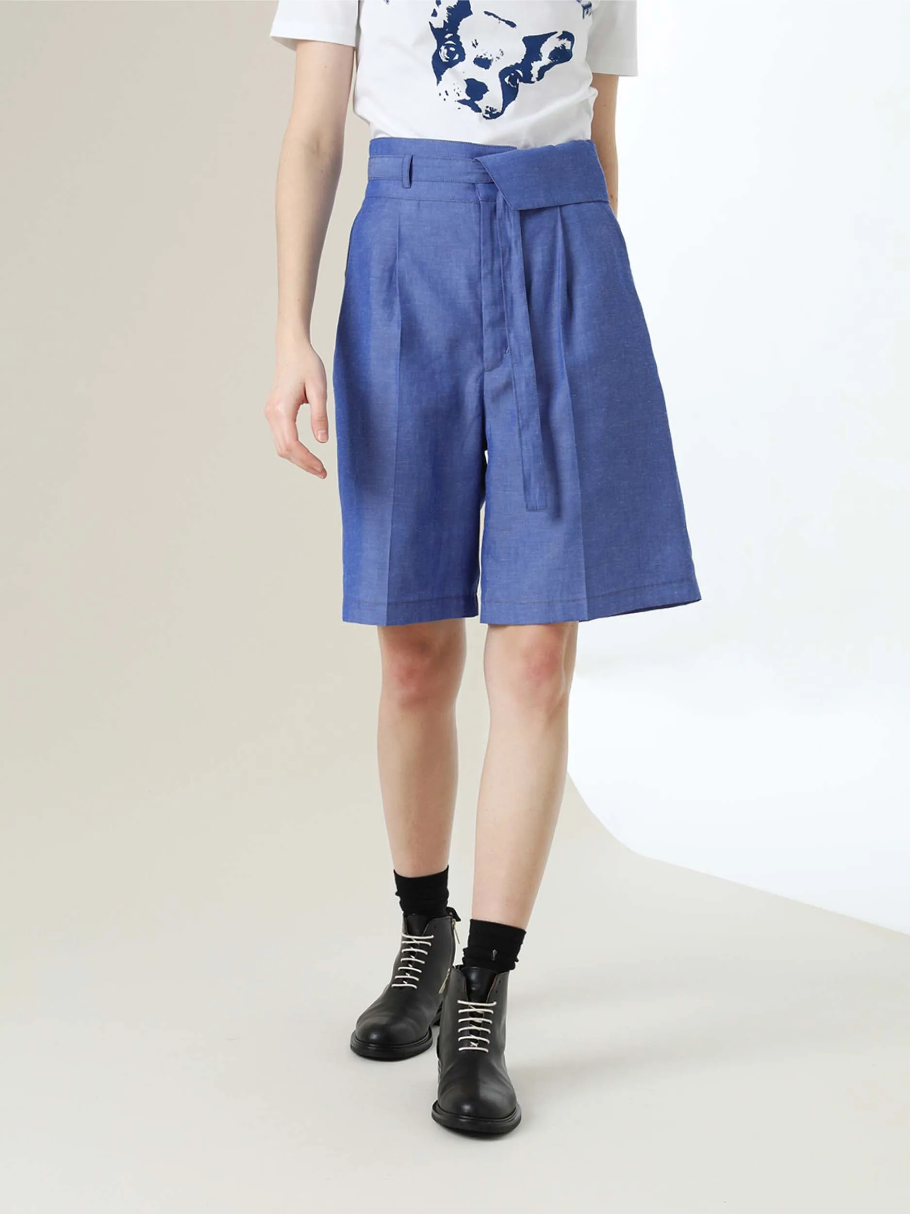 MIHOKO SAITO Eco Chambray Short Pants