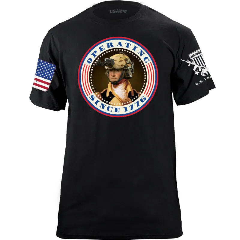 Operating Since 1776 GW Patriotic Colors Tshirt