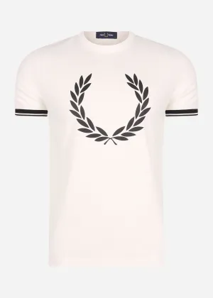 Printed Laurel wreath t-shirt - snow white