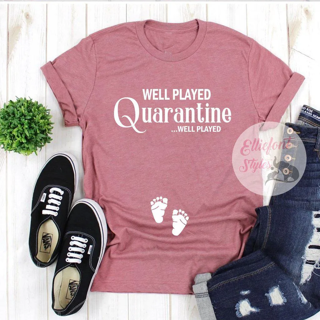 Quarantine Pregnancy Announcement Shirt