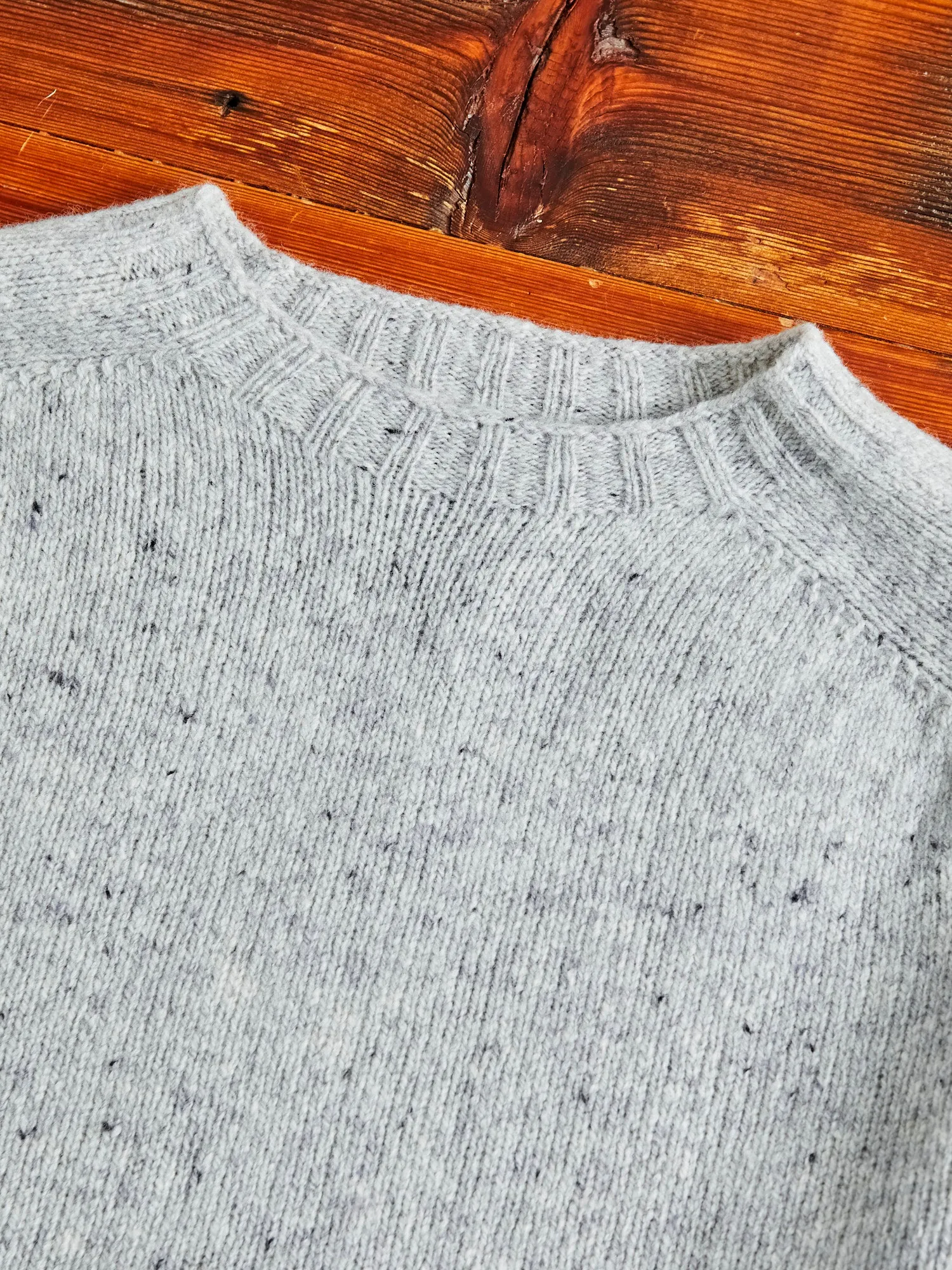 "Terry" Wool Sweater in Silver
