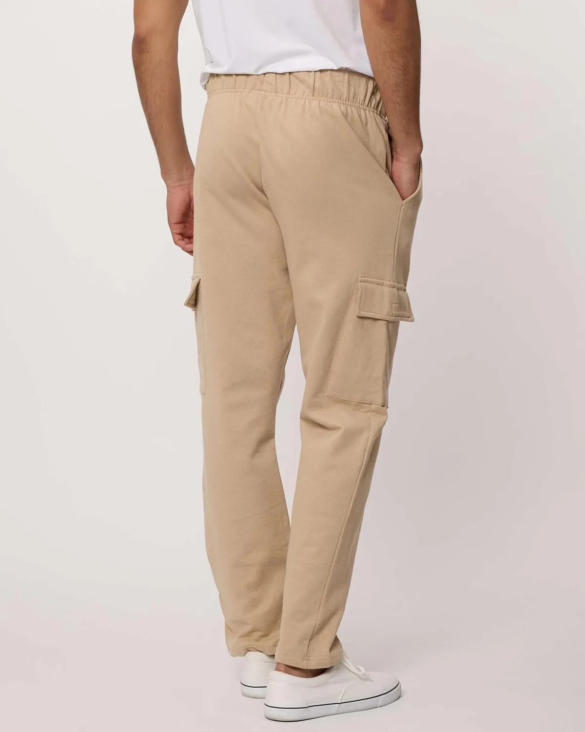 Real Essentials 3 Pack: Men's Tech Fleece Open Bottom Cargo Sweatpants with Pockets (Available in Big & Tall)