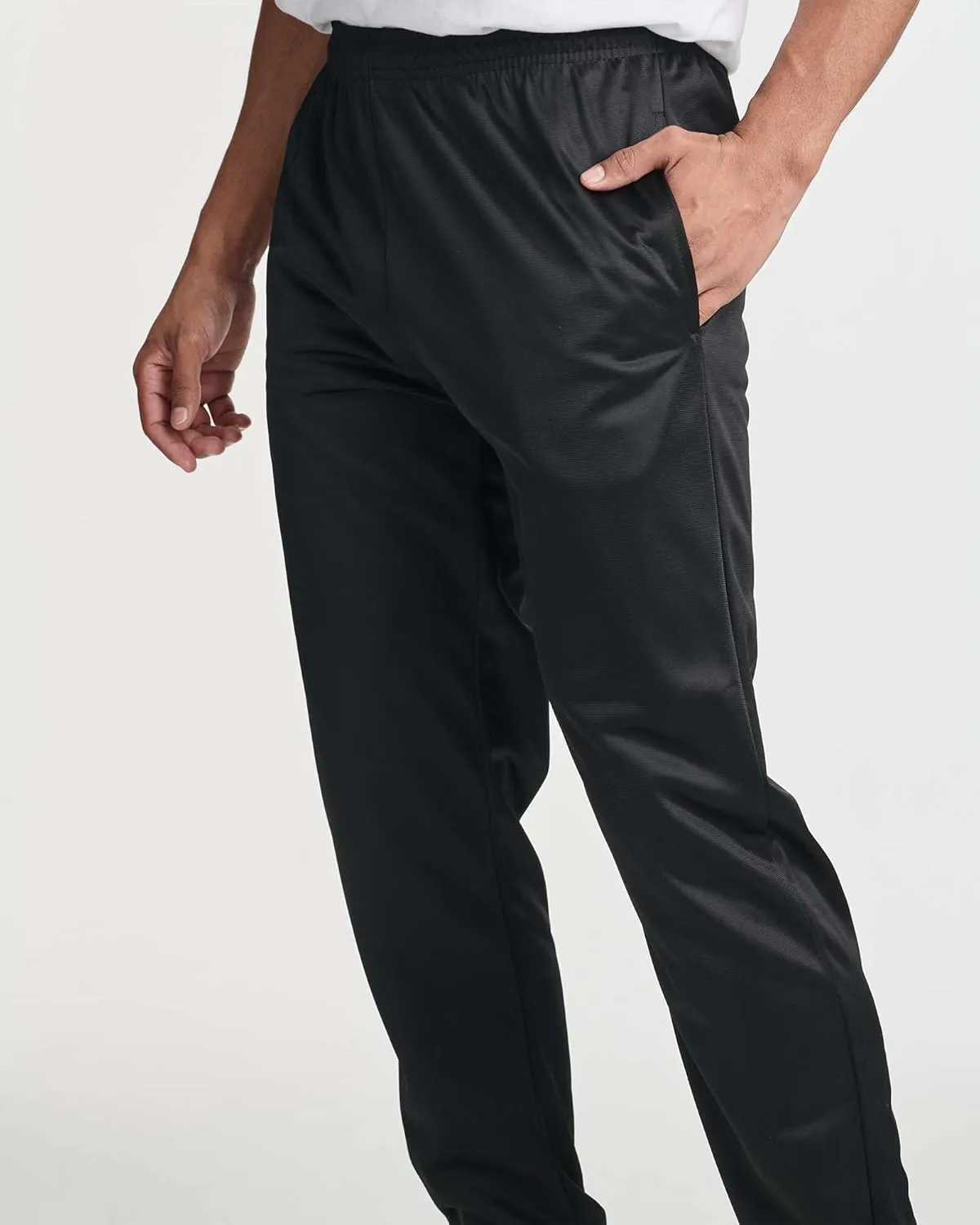 Real Essentials 3 Pack: Men's Tricot Active Athletic Casual Jogger Fleece Lined Sweatpants Pockets (Available in Big & Tall)