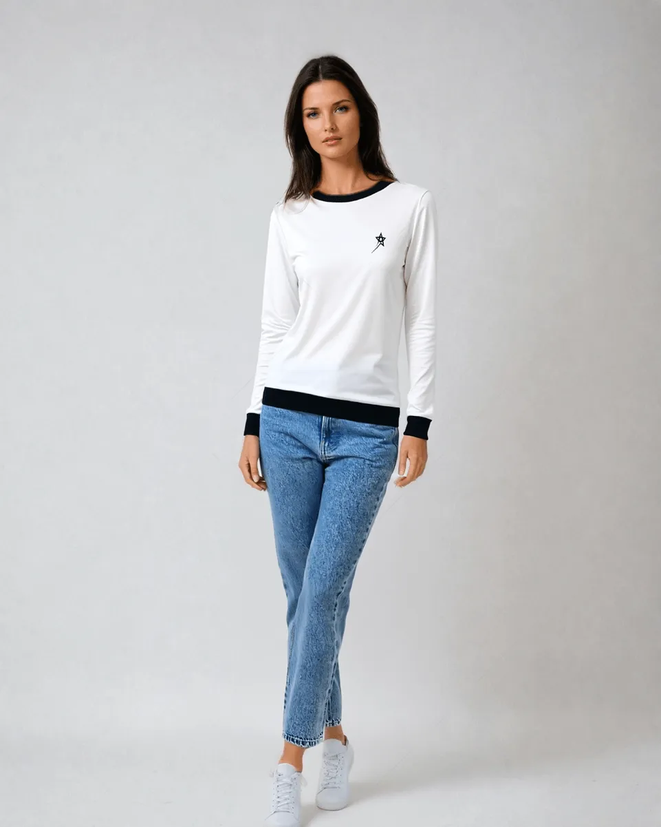 Rib Cuff Crew Neck Sweatshirt | Classic Comfort Meets Street Style