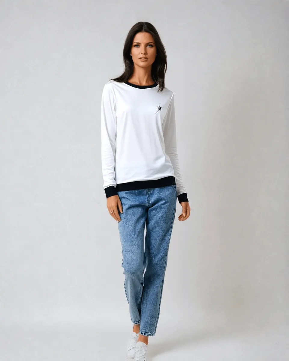 Rib Cuff Crew Neck Sweatshirt | Classic Comfort Meets Street Style