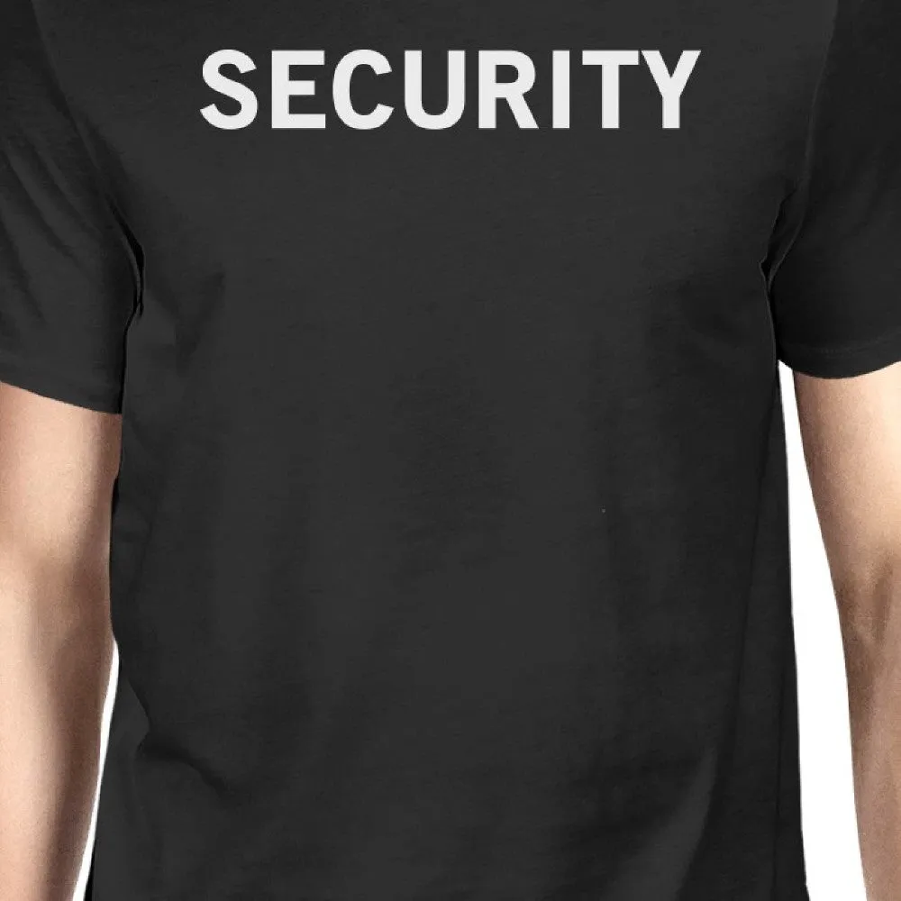 Security Men's T-shirt Funny Graphic Shirt Short Sleeve Cotton Tee