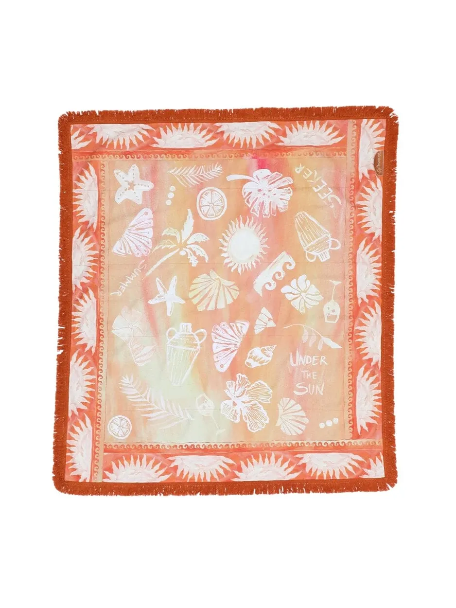 Sol Picnic Rug - Tangerine