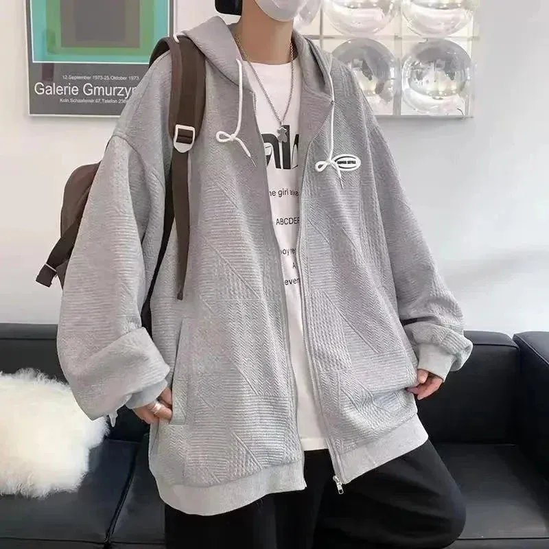 Spring Autumn Fashion Brand Ins Trend Large Size Y2K Zip Hoody