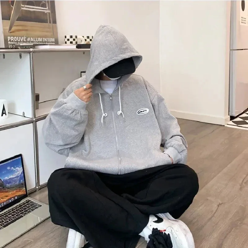 Spring Autumn Fashion Brand Ins Trend Large Size Y2K Zip Hoody