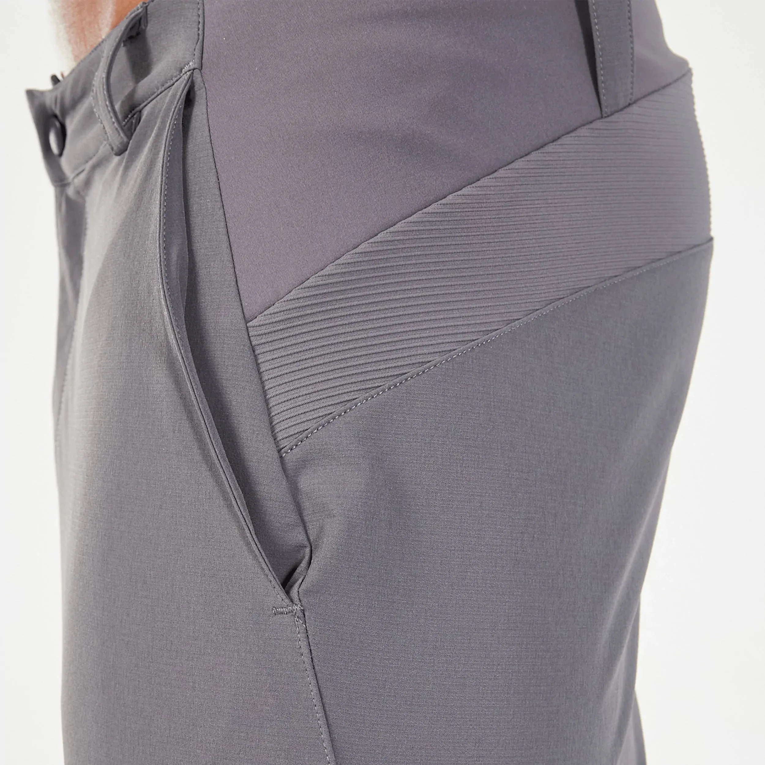 Statement Ribbed Smart Pants - Asphalt