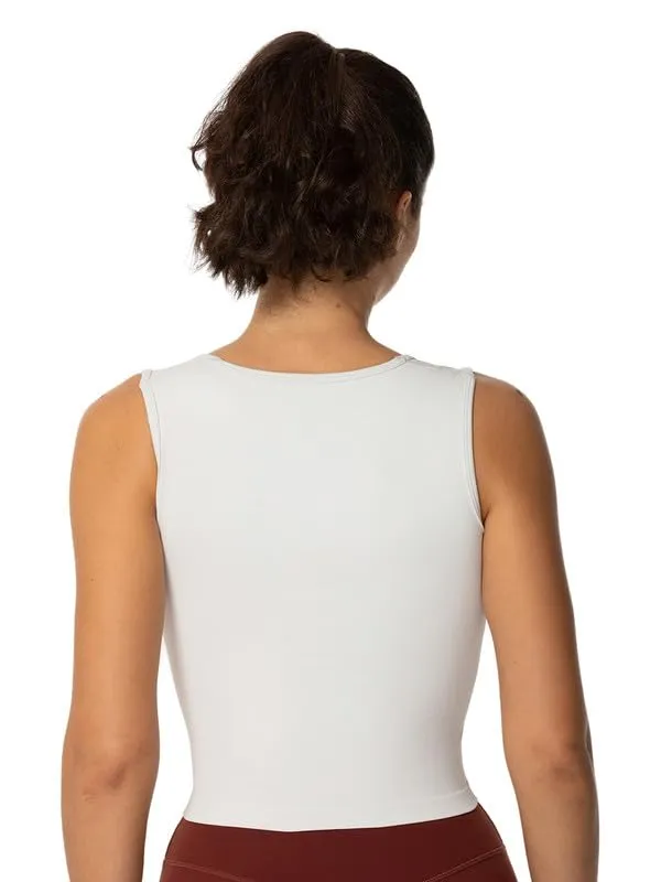 Sunzel Women's Sexy Sleeveless Crop Top Seamless Wide Square Neck Going Out Tops Summer Trendy Workout Yoga Casual Tank Top