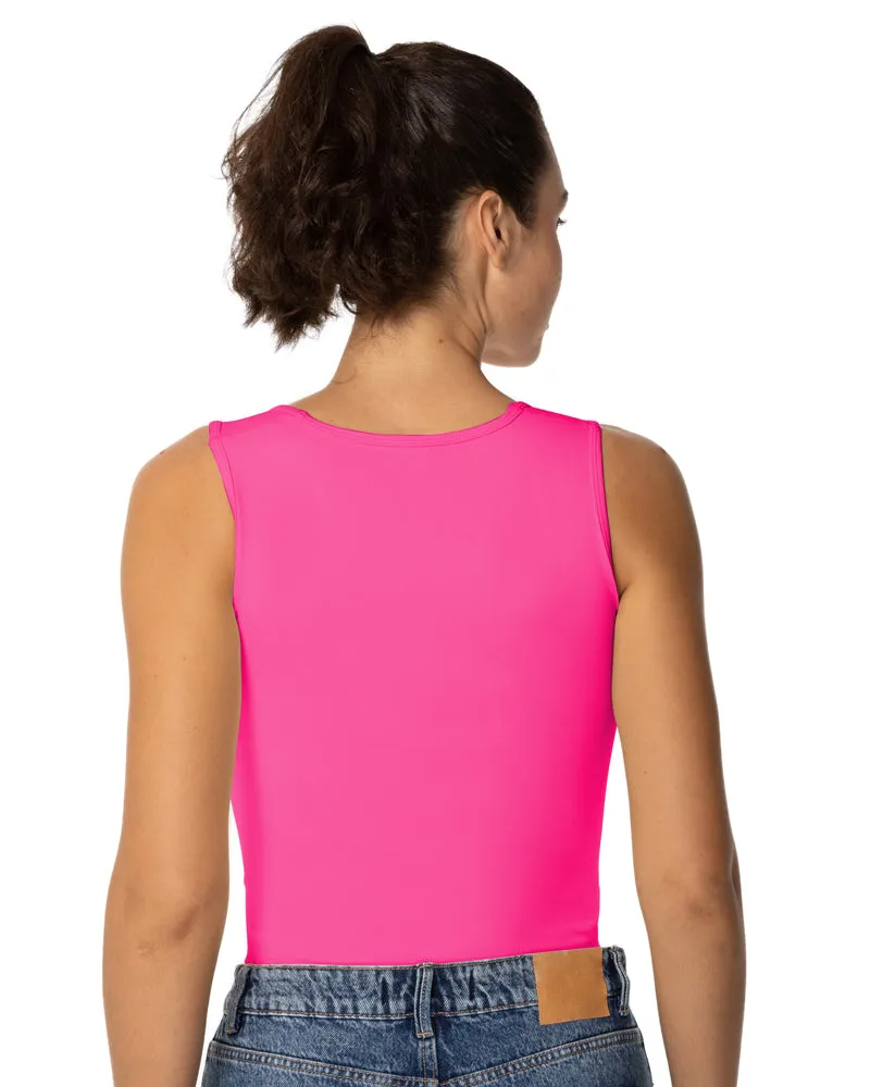 Sunzel Women's Sexy Sleeveless Crop Top Seamless Wide Square Neck Going Out Tops Summer Trendy Workout Yoga Casual Tank Top