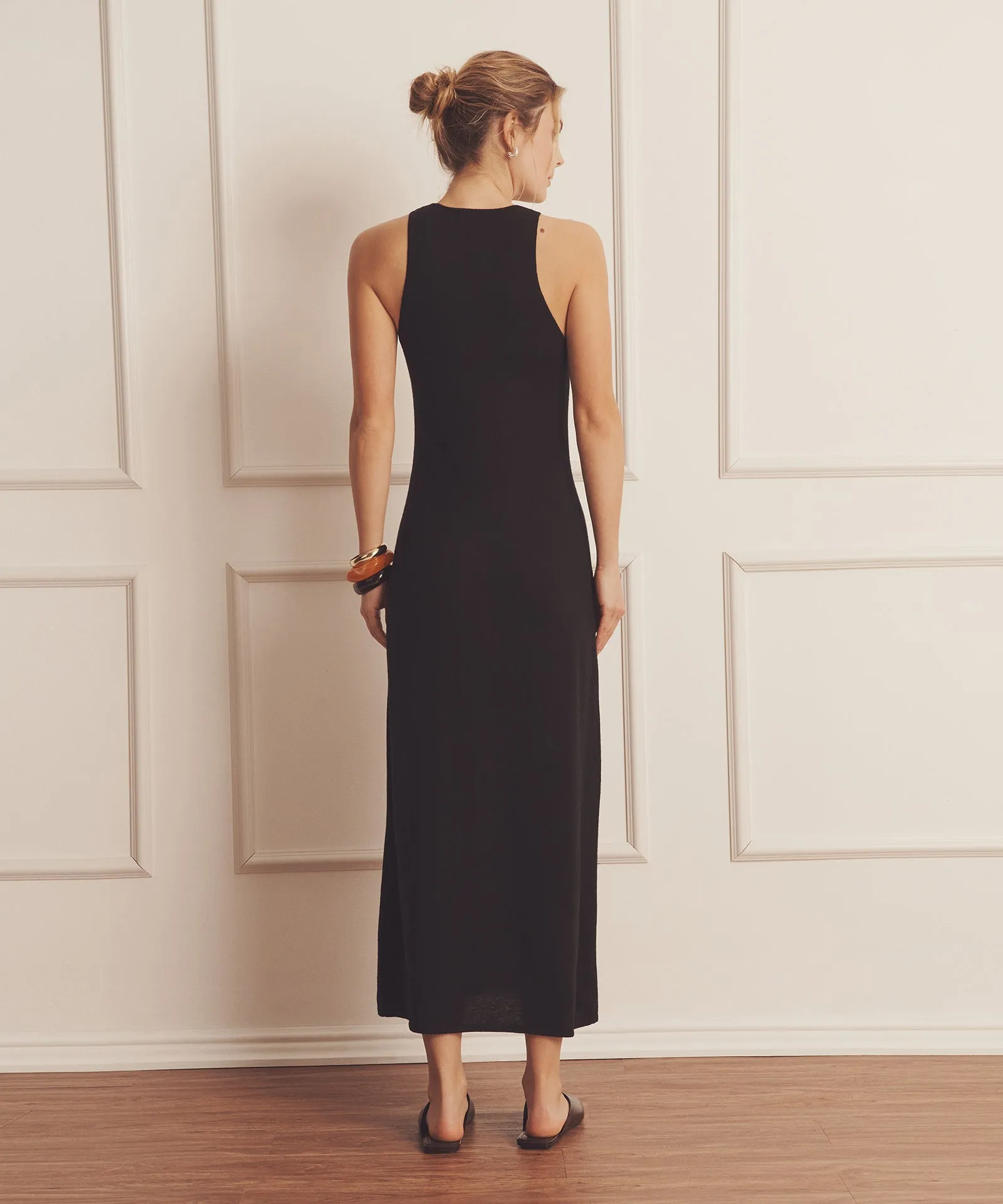 Super Fine Cashmere High Neck Tank Dress
