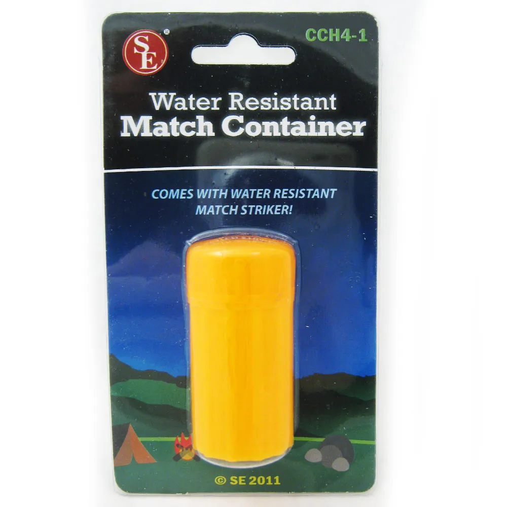 Survival Waterproof Emergency Match Pill Case Box Container Outdoor Striker Tool