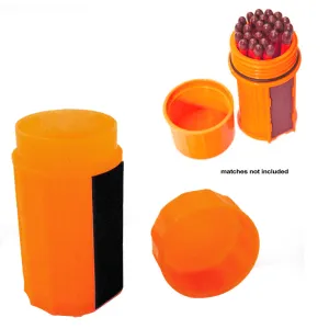 Survival Waterproof Emergency Match Pill Case Box Container Outdoor Striker Tool