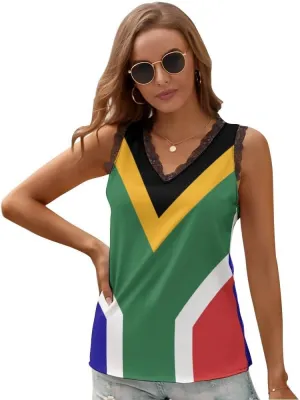 TAIZIYEAH South African Flag Tank Top Womens Sundress Casual Summer Sexy Beach Clothes 2023