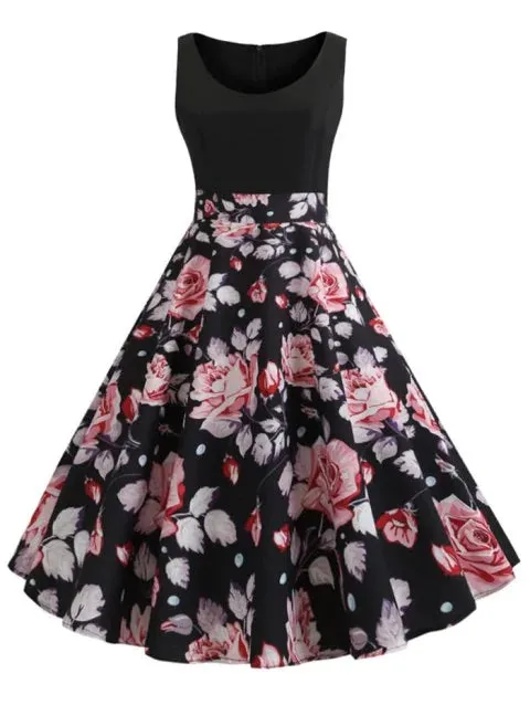 TastyHottie - Modern  Sleeveless High Waisted Dress