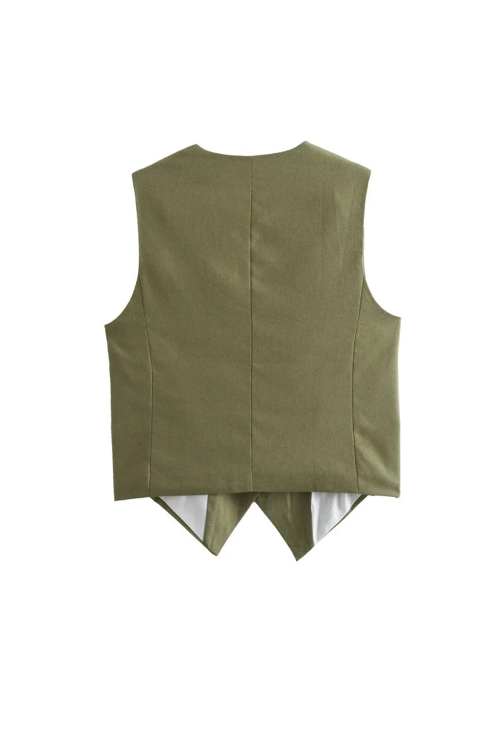 'Valentina' Solid Color Minimalist Vest & Pants Set