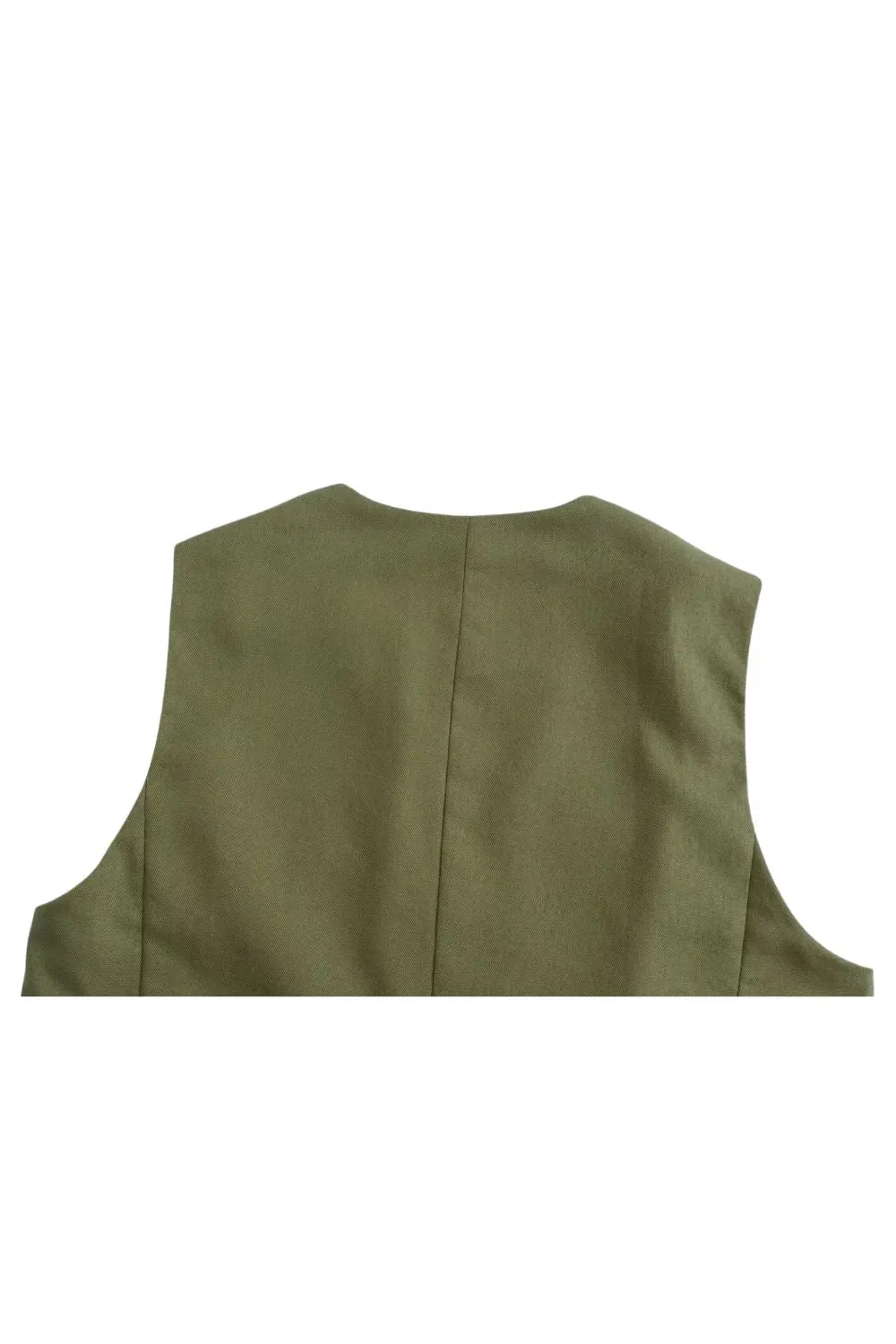 'Valentina' Solid Color Minimalist Vest & Pants Set