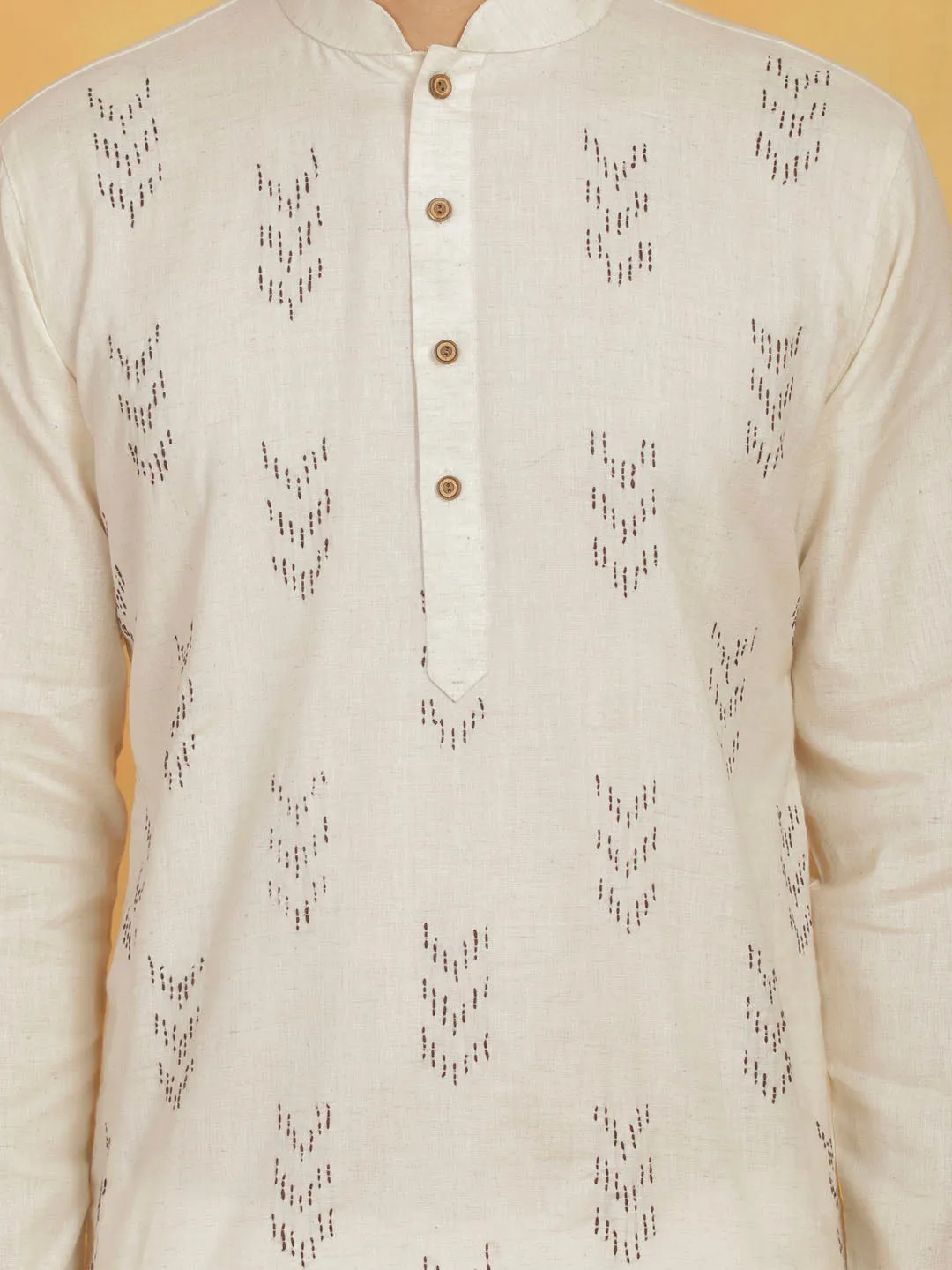 Vastramay Men's Cotton Kurta Pyjama Set