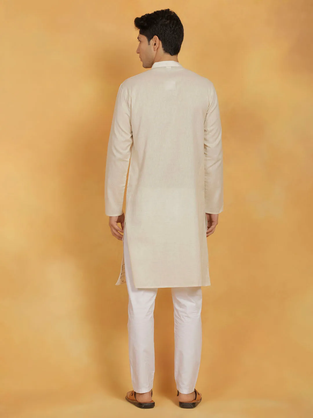 Vastramay Men's Cotton Kurta Pyjama Set