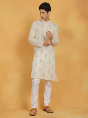 Vastramay Men's Cotton Kurta Pyjama Set
