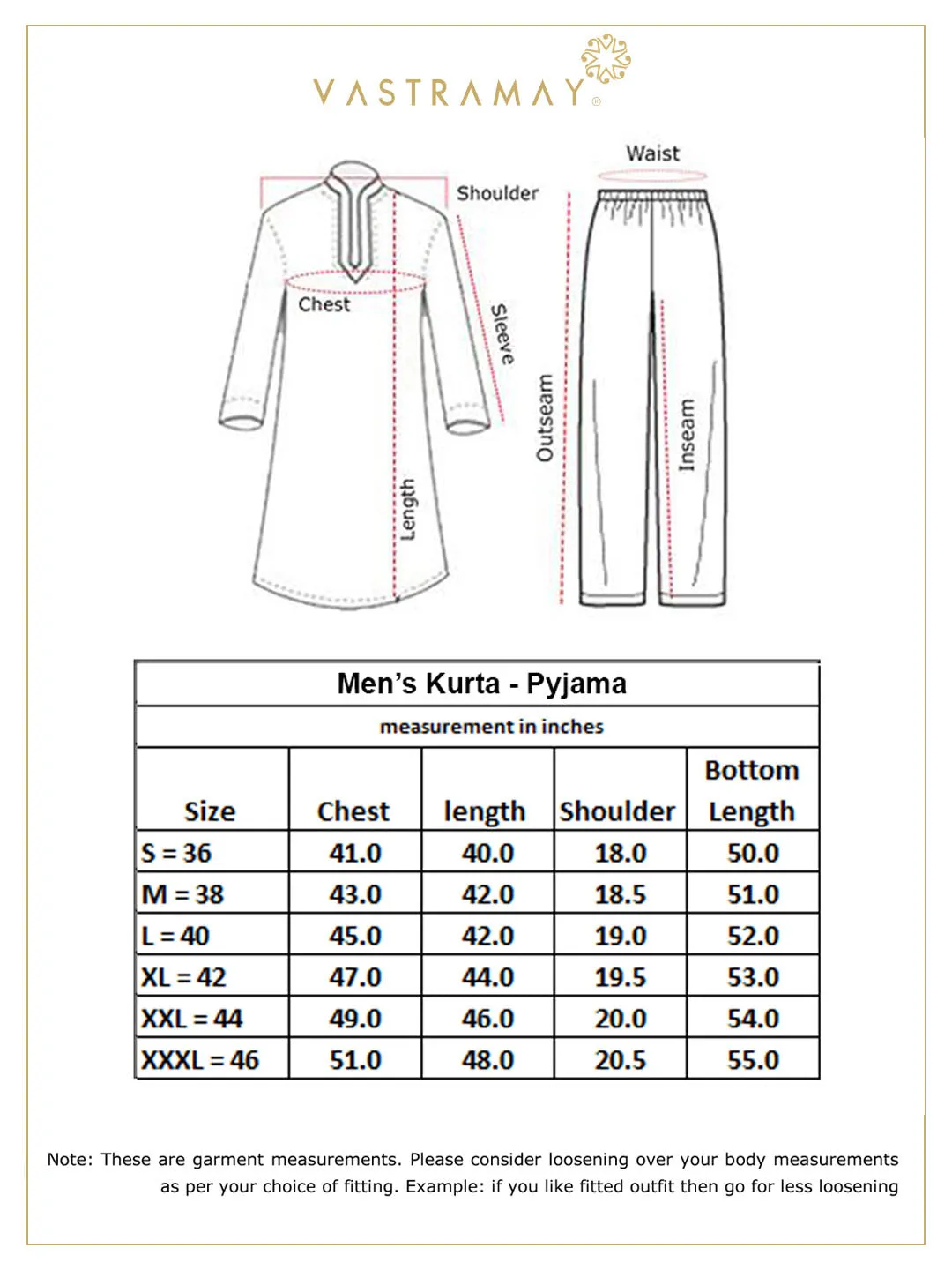 VASTRAMAY Men's Green Cotton Kurta Pyjama Set