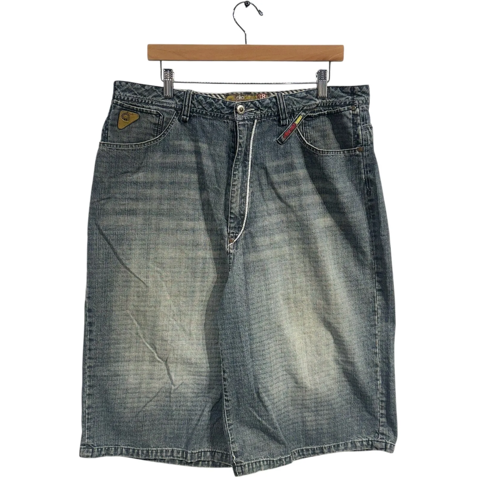 Vintage Akademiks Gray Wash Cargo Shorts 38 x 13