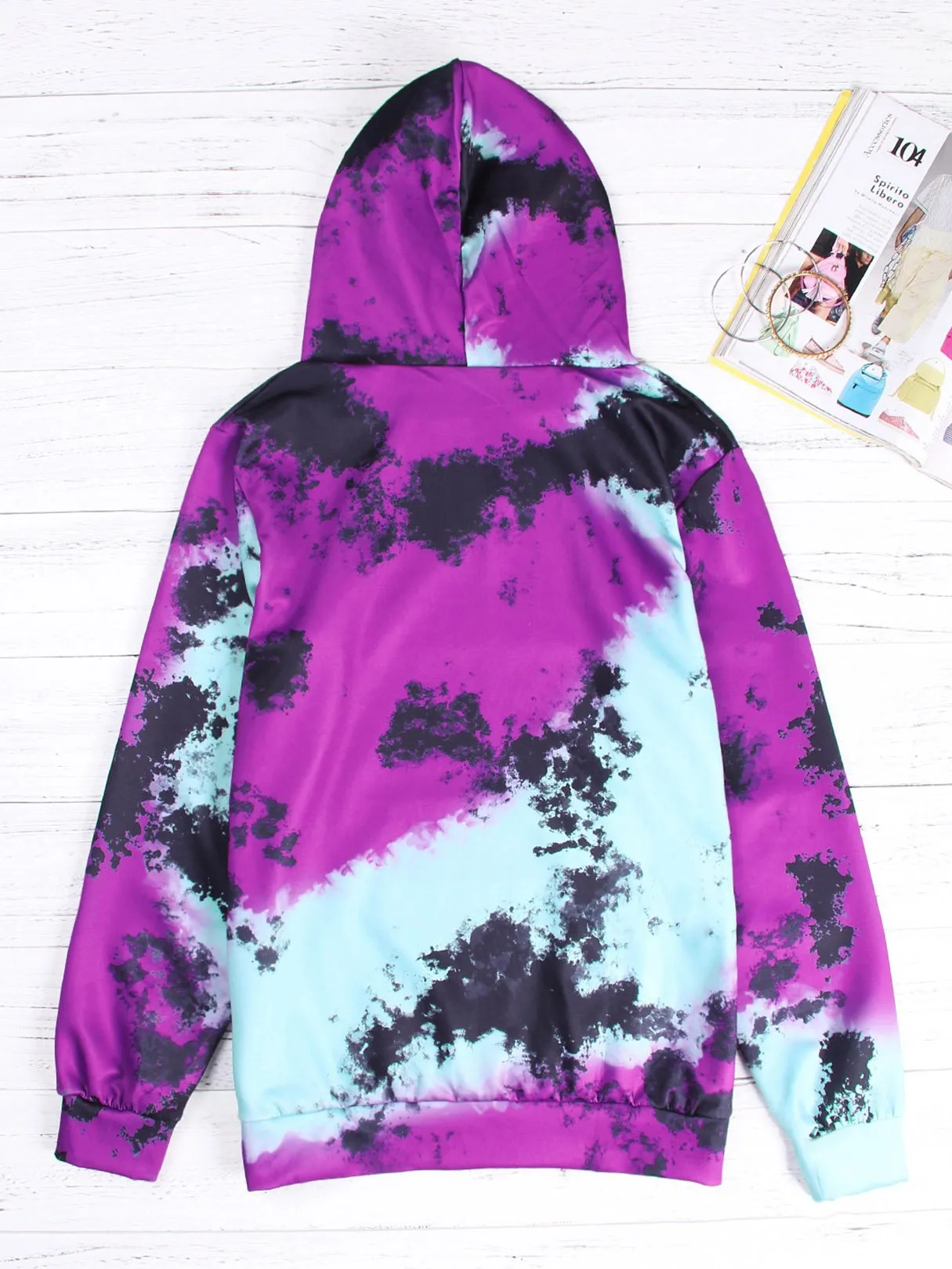 Wholesale Purple Round Neck Long Sleeve Hoodies