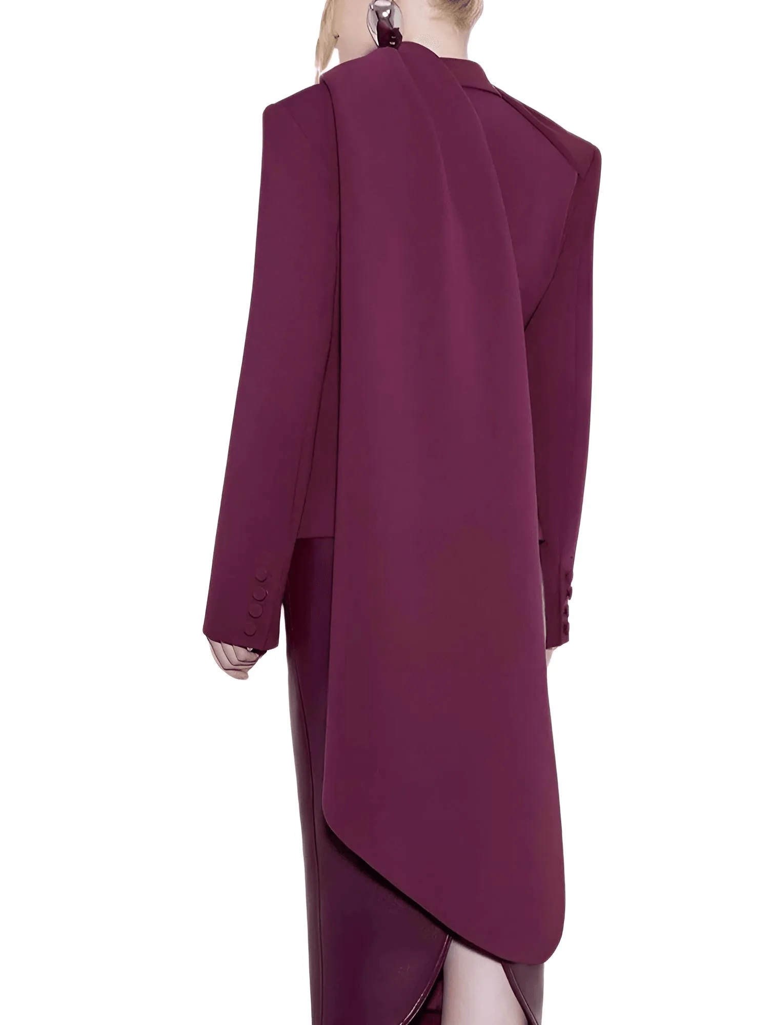 Women's Jacket With Scarf Collar Long Sleeve Spliced Pocket Designer Coats Female Fashion Style