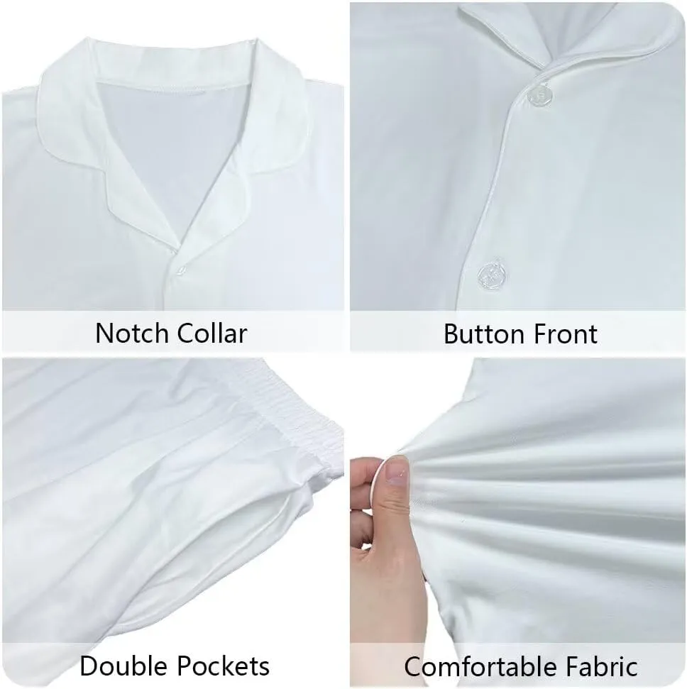 Women's Pajamas Novel Long Sleeve Button Up Shirt and long Pant Pjs Set Casual Sweatshirt Size XS-4XL