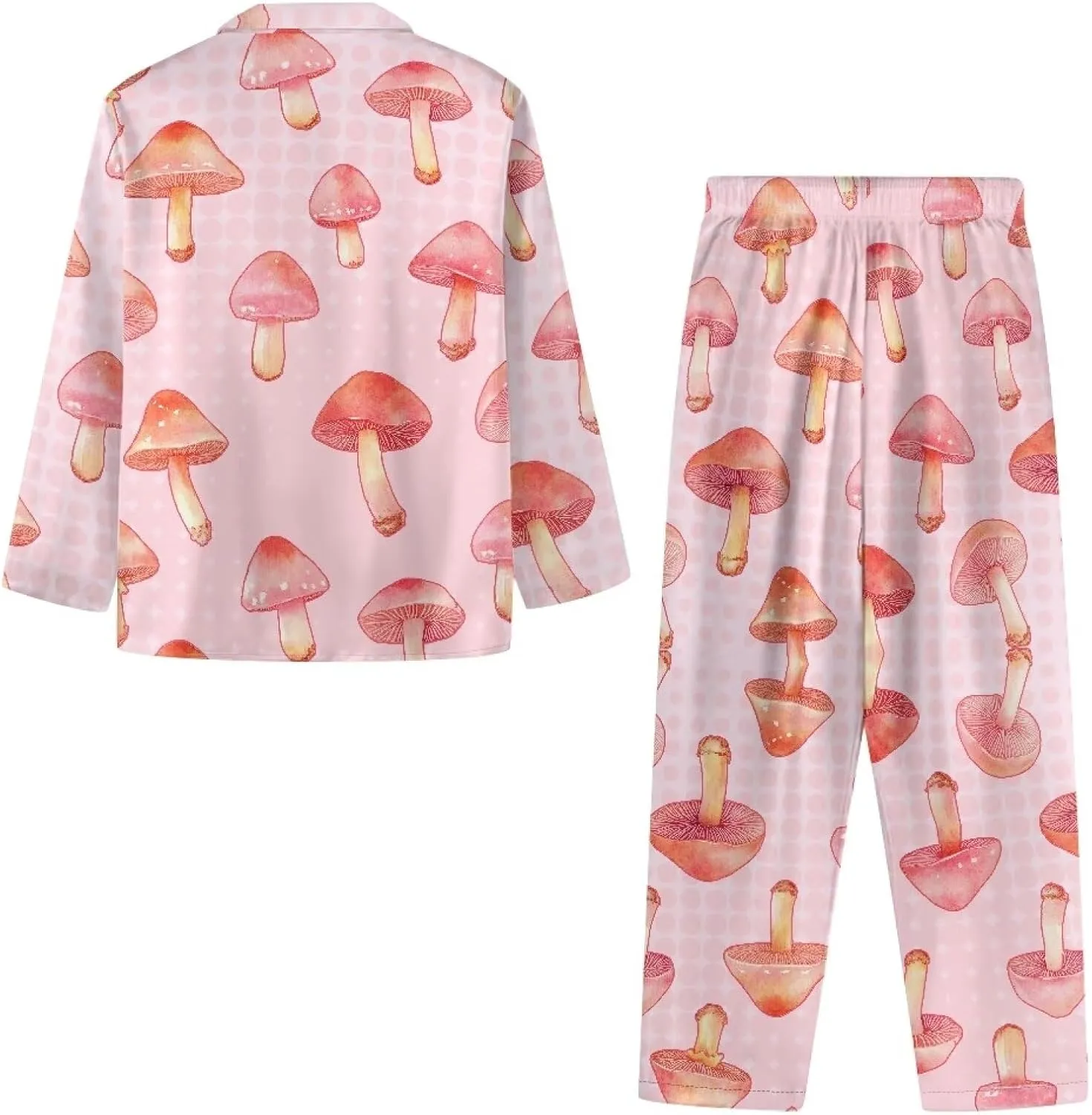 Women's Pajamas Novel Long Sleeve Button Up Shirt and long Pant Pjs Set Casual Sweatshirt Size XS-4XL