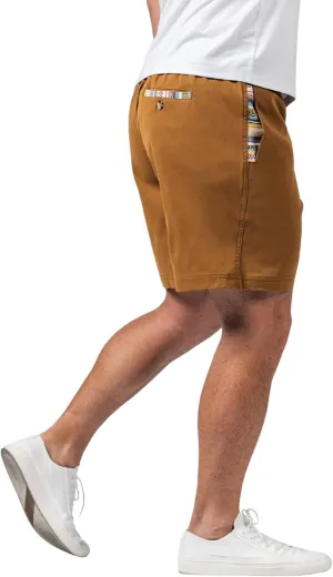 Wowie Mens Sapien 2.0 Shorts - Drawstring Stretch Waist, Loud Colors, and Signature Handwoven Pocket Accents with Anti-Wrinkle Material - Turmeric, XL, 7" Inseam
